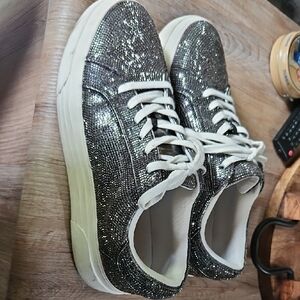 Sparkling Silver Women's Jessica Simpson Sneakers 9.5